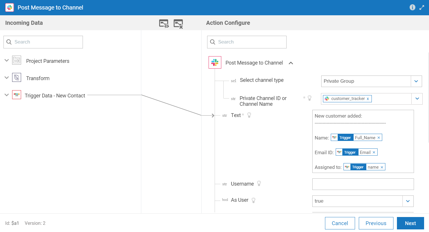 Run Workflow - webMethods.io Integration