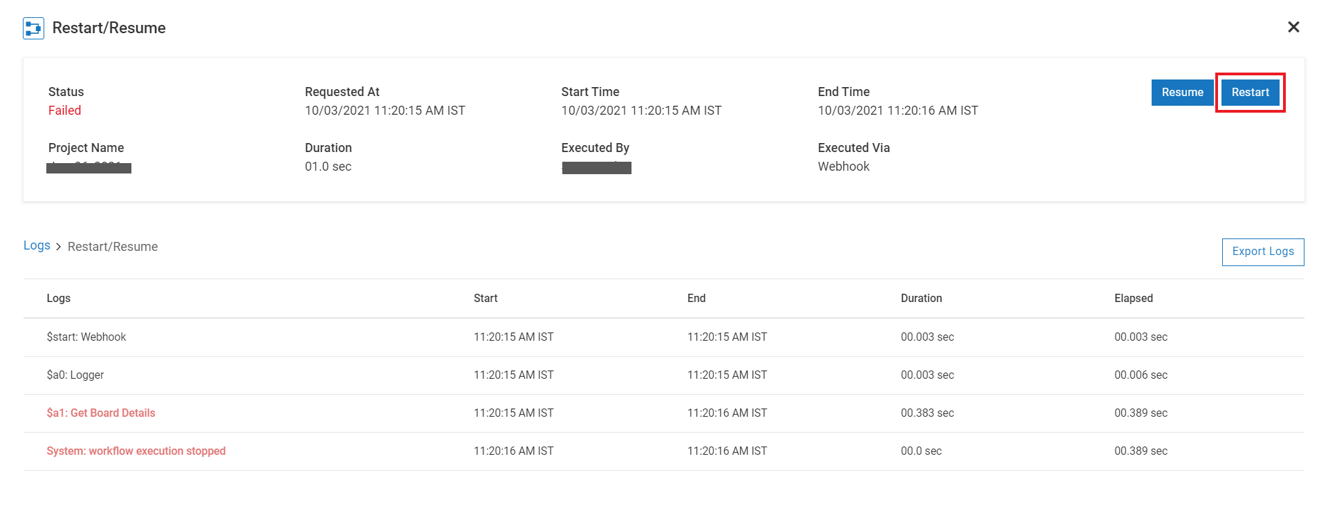 Monitor - webMethods.io Integration