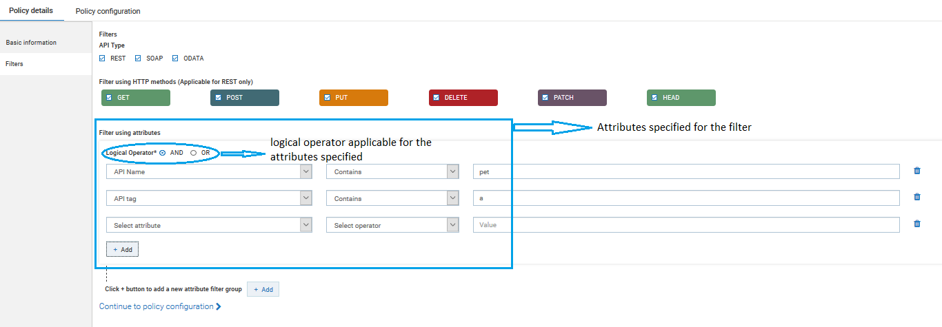 configure a filter