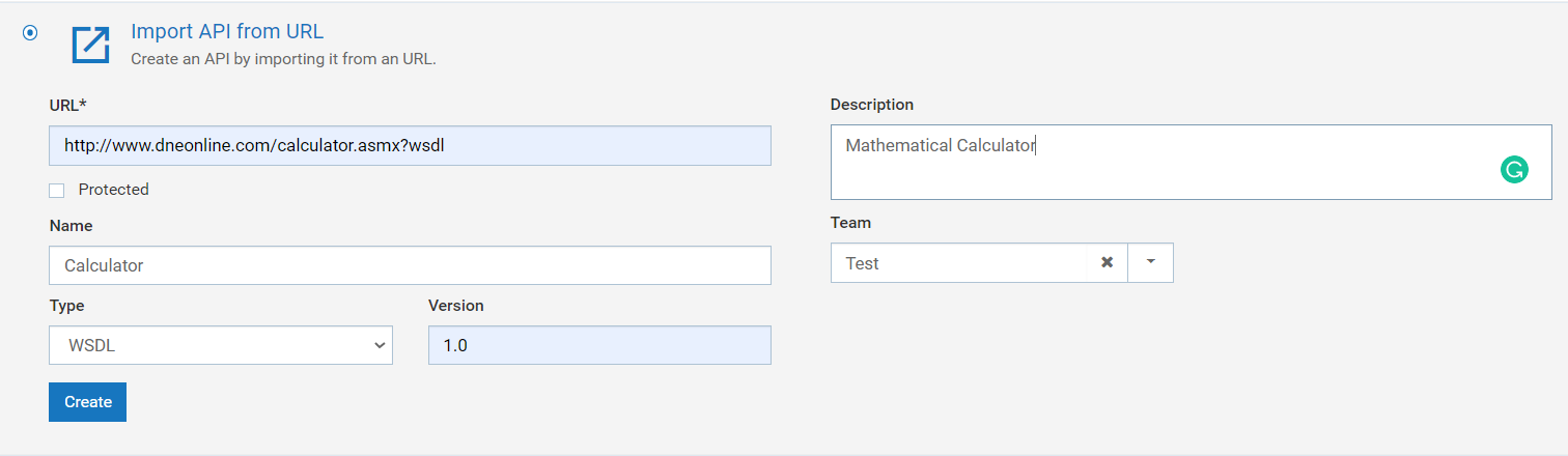 Import API from file