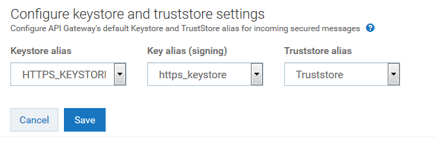 Configure keystore and truststore settings