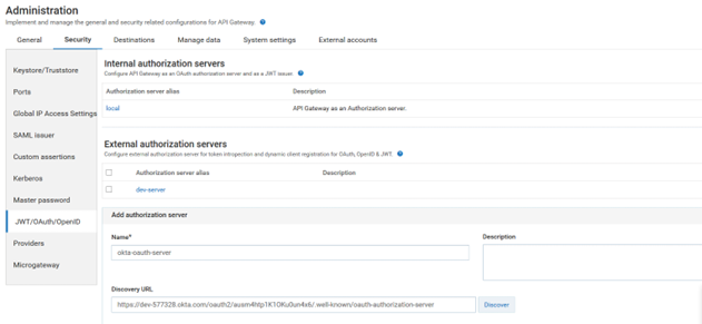 Configure OKTA details