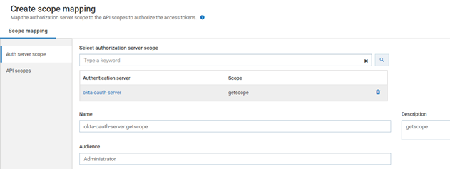 Create scope mapping